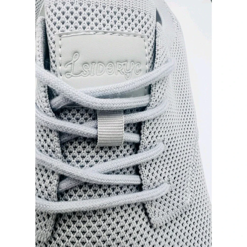 LSIDORYC Mens Gray Breeze Lace-Up Lightweight Casual Comfort Sneakers Sz 10.5/11
